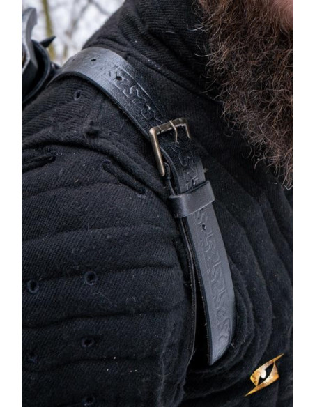 Tahalí duplo para costas em preto