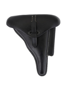 Bandoleira para pistola alemã P38, couro preto