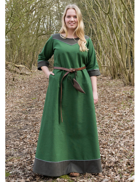 Vestido medieval de algodão modelo...