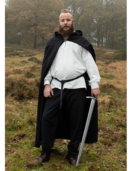 Camisa medieval branca com botão Gotz