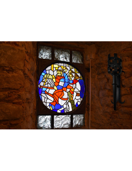 Tocha de forja aplique 1 luz (48 x 16...