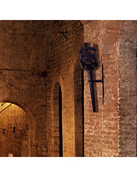 Tocha de forja aplique 1 luz (48 x 16...