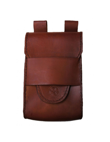 Bolsa de cintura de couro medieval