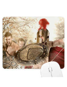 Mouse pad retangular luta Spartans (23,5x19,5 cm)