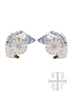 Par de ombreiras góticas em aço, séc.