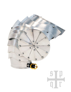 Par de ombreiras góticas em aço, séc. 2