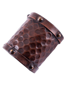 Pulseira de couro para guerreiro, 1 unidade, 8x19 cm.