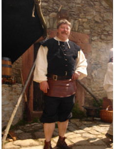 Colete renascentista forrado modelo Heinrich, cor preta 2