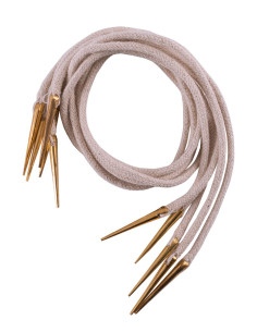 Jogo 5 cordões trançados com pontas de latão