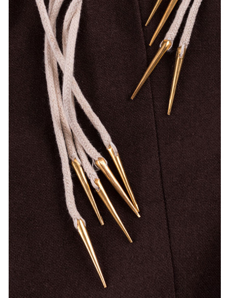 Jogo 5 cordões trançados com pontas...