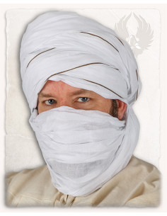 Turbante Árabe Masud Branco Autêntico 2
