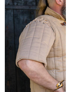 Guerreiro Medieval Gambeson Manga Curta, Desert Beige 2