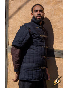 Gambeson de manga curta do guerreiro medieval, Black Epic
