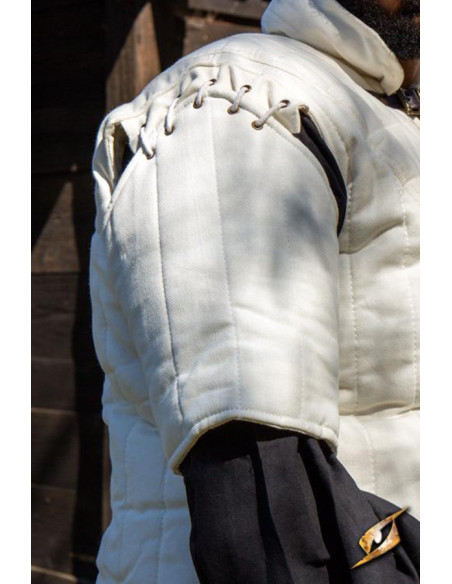 Gambeson medieval de manga curta do...