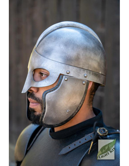 Capacete de guarda-costas medieval,...