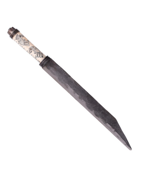 Seax ou faca Viking longa com cabo de...