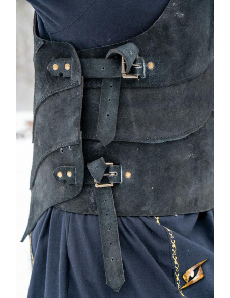 Conjunto de couraça de camurça...