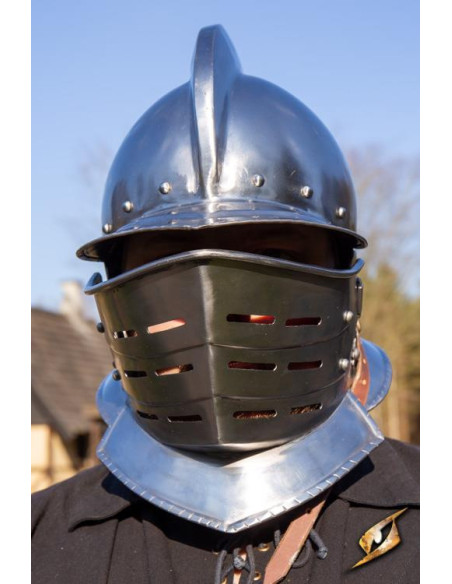 Capacete cor de vinho com viseira de...