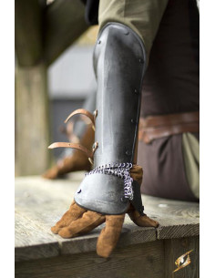 Pulseiras medievais Bazuband acabamento escuro, Epic Armory