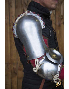 Ombreiras do Paladino, acabamento em couro vermelho