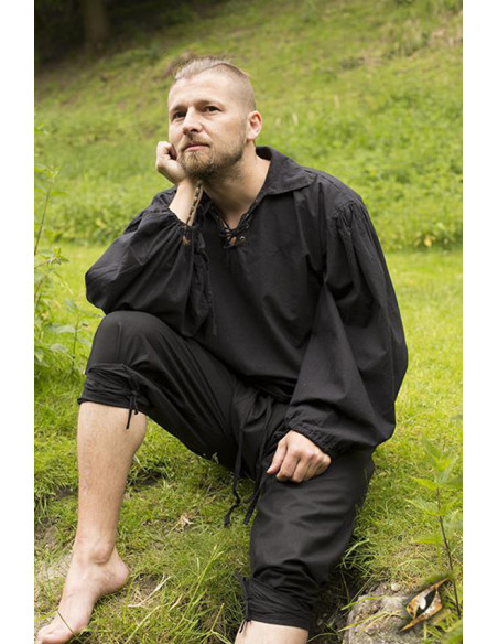 Calça pirata One Piece, cor preta