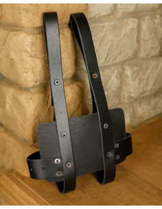 Baldric Tiberius para carregar livros em couro preto 2