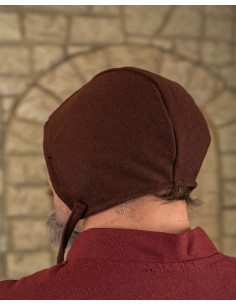 Crepe camponês medieval Martinus, lã marrom 2