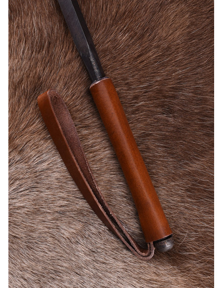 Maça medieval de aço com cabo de...