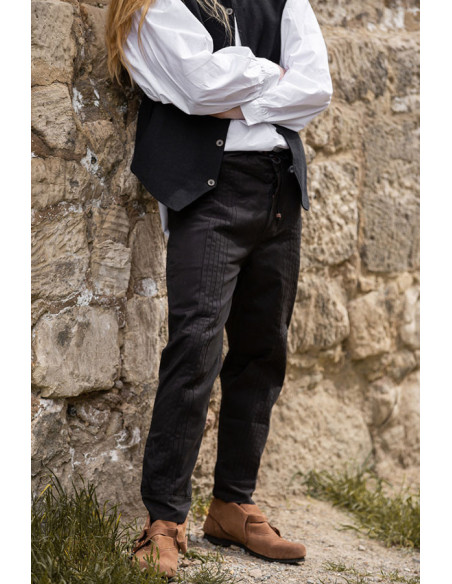 Calças medievais de corte reto, cor...