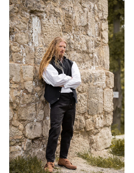 Calças medievais de corte reto, cor...