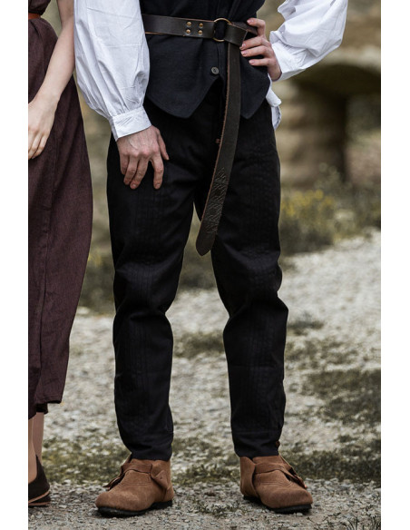 Calças medievais de corte reto, cor...