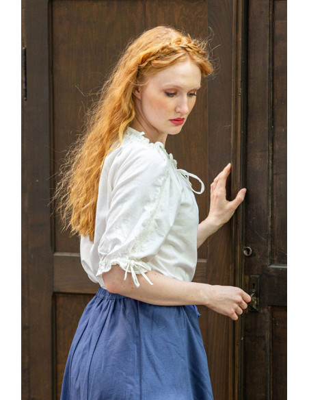 gravatas de blusa medieval branca