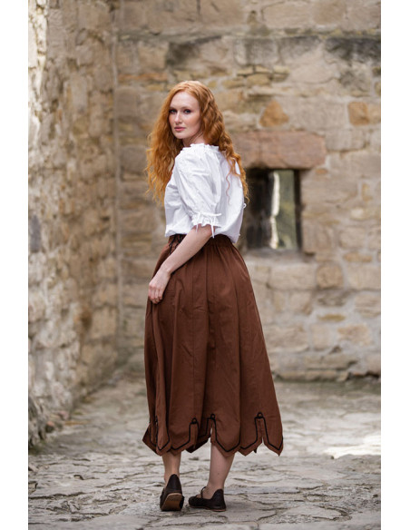 gravatas de blusa medieval branca