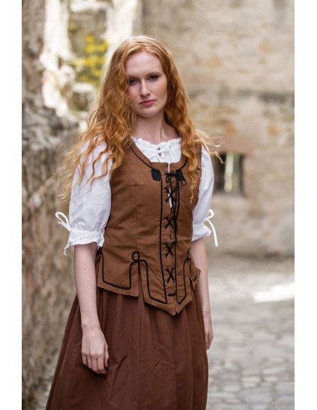gravatas de blusa medieval branca