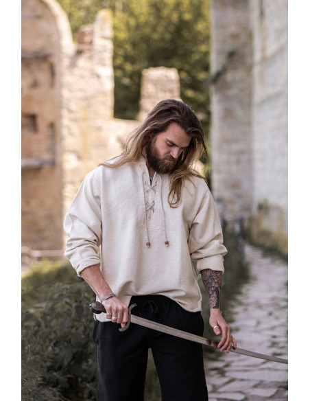 laços grossos de camisa medieval