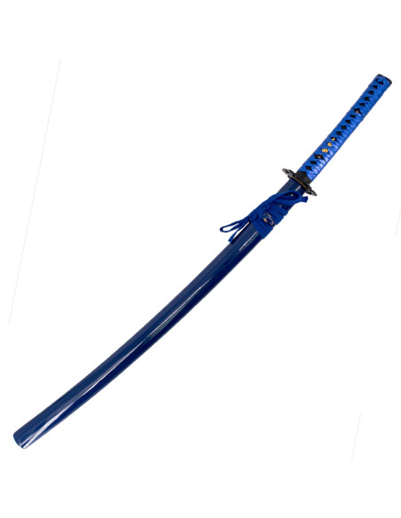 Katana de prática básica azul com caixa