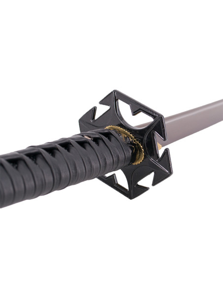 Prática básica de katana vermelha com...