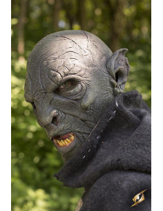 Bestial Orc máscara de fantasia, acabamento verde escuro 2