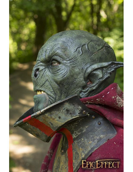 Máscara de fantasia Green Feral Orc LARP