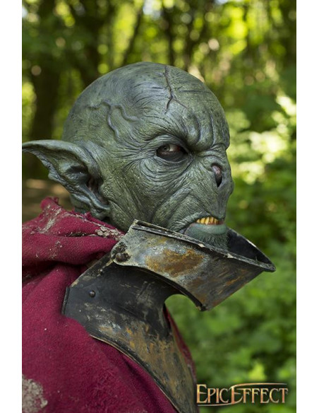 Máscara de fantasia Green Feral Orc LARP