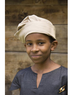 Boné medieval para criança modelo Sammy, cor bege