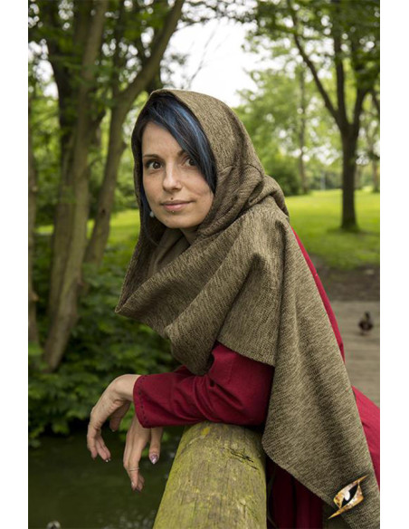 Capuz com xale medieval modelo Altaïr...