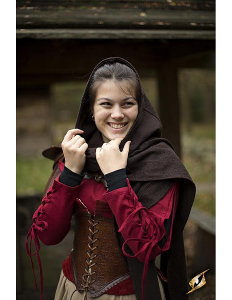 Capuz com xale medieval modelo Altaïr...