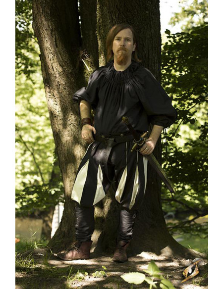 Lansquenet calças mercenário, preto e...