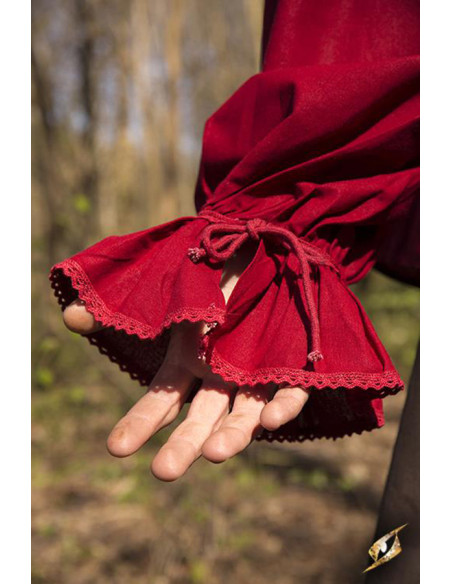 Camisa de algodão renascentista...