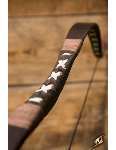 Arco medieval castanho para usar montado a cavalo. 118 cm. 2