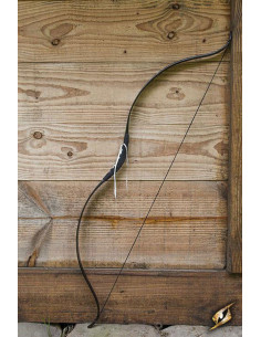 Arco medieval preto deluxe para cavalo. Corda 115 cm.