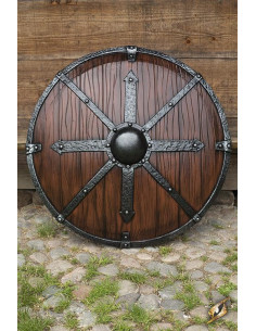 Escudo Viking-Saxão Krom em látex, ø95 cm.