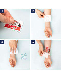 Tatuagem temporária com 20 tipos de espadas 2