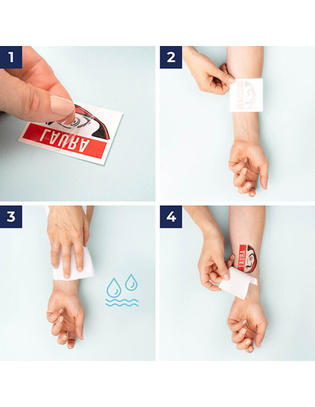 Tatuagem temporária com ícones...